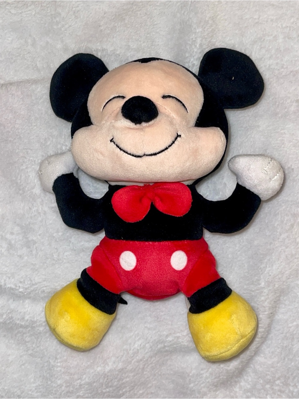Disney Mickey Mouse Plush - Black, Red, Yellow, Cream
